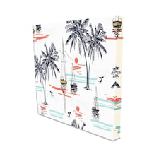 Beautiful tropical coconut palm trees (Canvas Prints) 86cm x 60cm