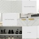 image 6 of HOMCOM Shoe Cabinet with 2 Chevron Doors, Adjustable Shelf for 12 Pairs