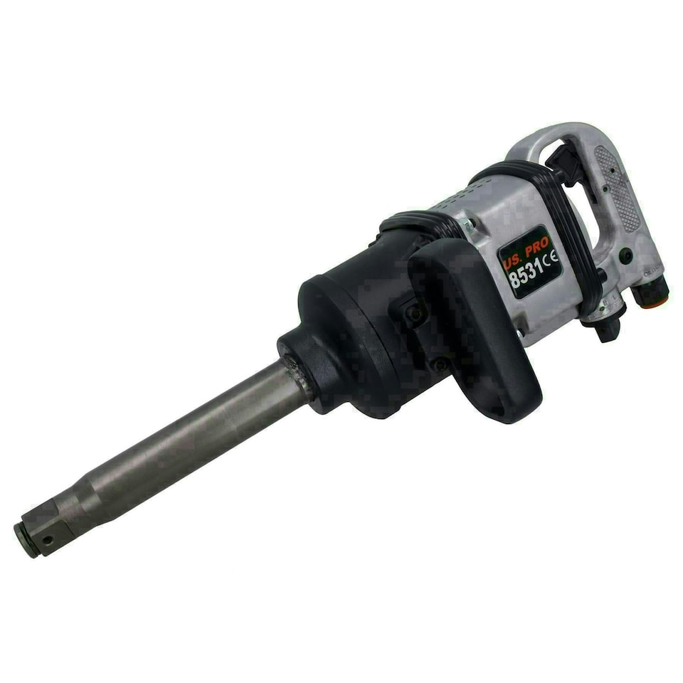 image 1 of 1in Drive Anvil Air Impact Wrench Gun 2200Nm 8 Sockets 24 - 38mm + Extensions