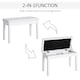 image 4 of HOMCOM Faux Leather Piano Stool Makeup Stool Bench Dressing Table Seat with Storage 76x36x50cm, White