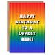 image 1 of Lovely Mimi Trippy Psychedelic Pride Hippie Birthday Card