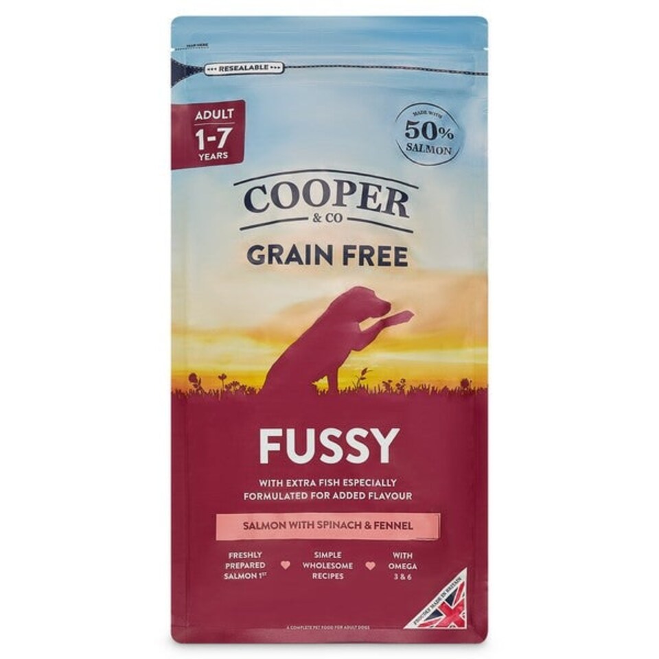 image 1 of Cooper & Co Fussy Dried Adult Dog Food Salmon with Spinach and Fennel - 10kg
