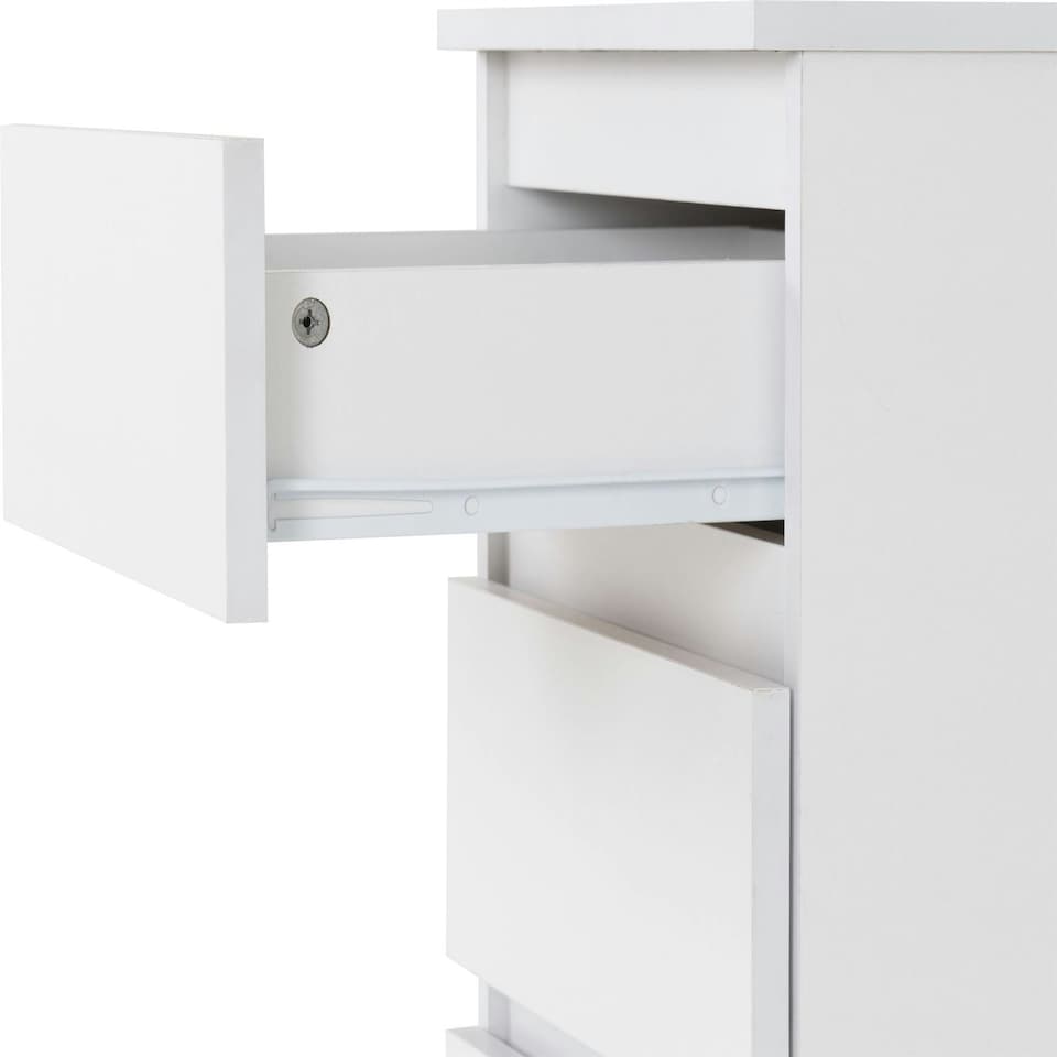 image 1 of Malvern 3 Drawer Bedside Table White