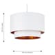 image 6 of Kozy - White and Gold 30cm Pendant Shade | White | Gold | Large | 1