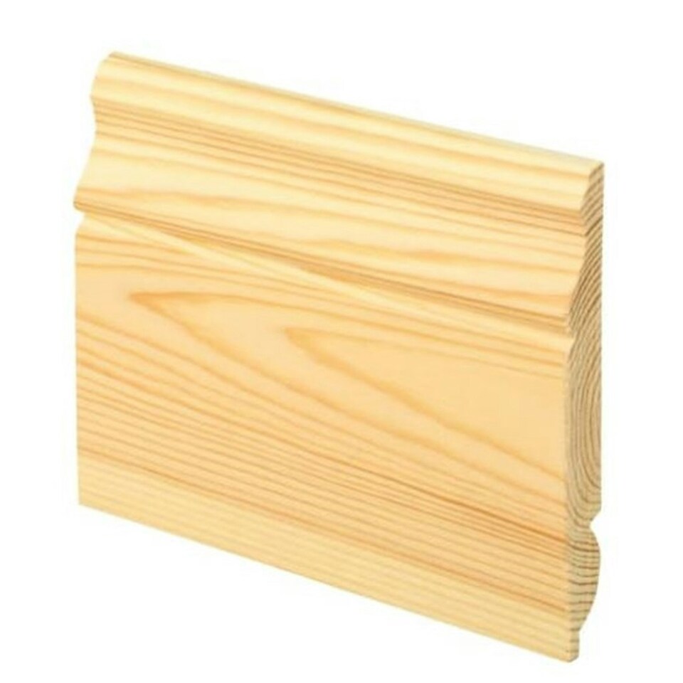 image 1 of PACK OF 15 (Total 15 Units) - Dual Purpose Torus & Ogee Pine Skirting -19mm x 144mm - 4200mm Length