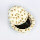 image 3 of Paw Print Cream Cat Cosy Bed Med 50cm