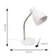 image 4 of ValueLights Keela White Adjustable Flexi Neck Desk Table Lamp with LED Bulb