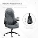 image 5 of Vinsetto High-Back Home Office Chair w/ Flip Up Armrests Swivel Seat Dark Grey