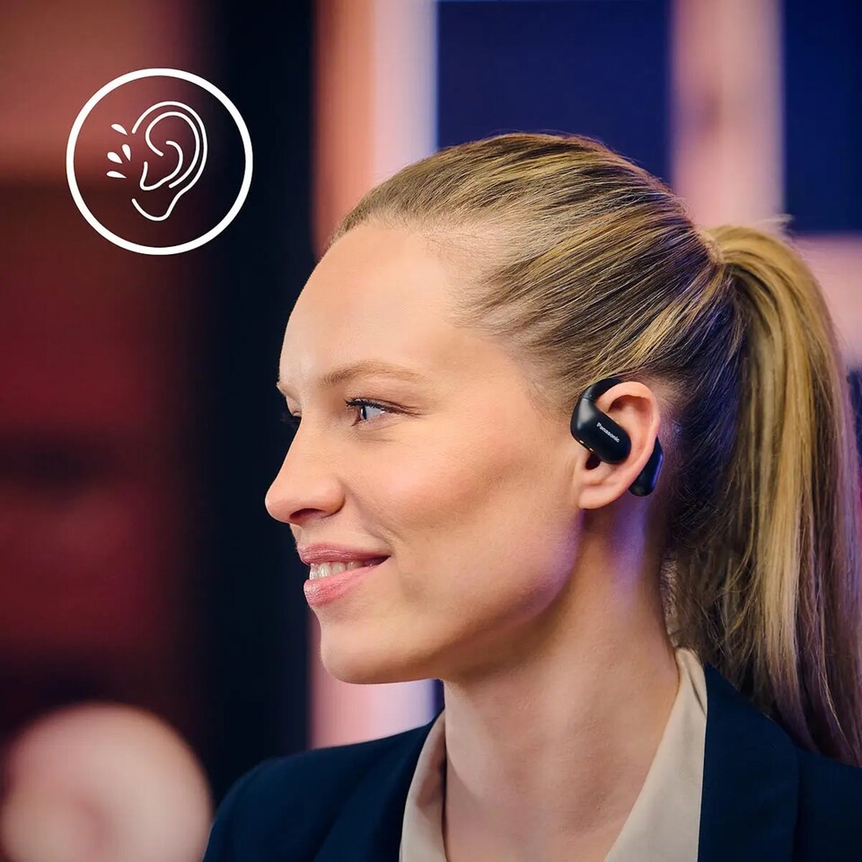 image 1 of Panasonic RB-F10 True Wireless Open Earphones | Black