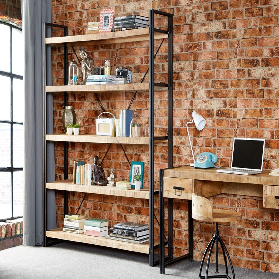 image 1 of Metro Industrial Large Open Bookcase Brown