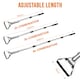 image 3 of 2 in 1 Garden Long Handle Thatch Rake/Oscillating Stirrup Hoe Weeder Lawn Rake