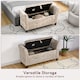image 4 of Vida Designs Seville Storage Ottoman Bedroom Hallway Chest Bench, Crushed Velvet Champagne | Yellow | Champagne