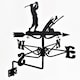 image 1 of Mini Golfer Weathervane - Steel - L38 x W38 x H60 cm - Black