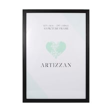 Modern and Stylish Black Veneer Wood Effect A3 Plastic Frame for Wall Hanging | Black | L