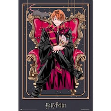 Harry Potter Dynasty Ron Poster - Red/Black/Brown - One Size