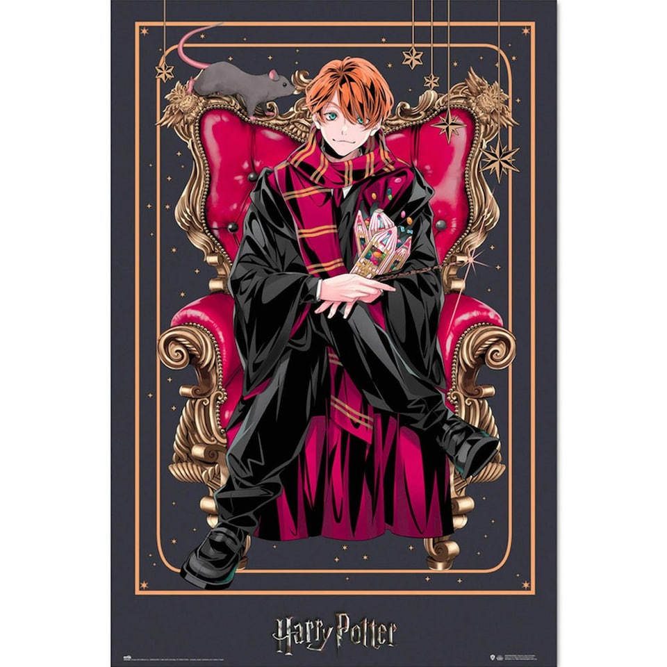 Harry Potter Dynasty Ron Poster - Red/Black/Brown - One Size