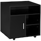 image 1 of HOMCOM Multi-Storage Printer Stand Unit Office Desk Side Mobile Storage w  Wheels Modern Style 60L x 50W x 65.5H cm - Black