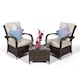 image 1 of Giardino Arizona 2 Seat Garden Lounge Chair Set | Brown | Brown