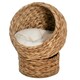 image 1 of PawHut Wicker Cat House, Raised Cat Bed with Cylindrical Base, 40 x 37 x 51 cm