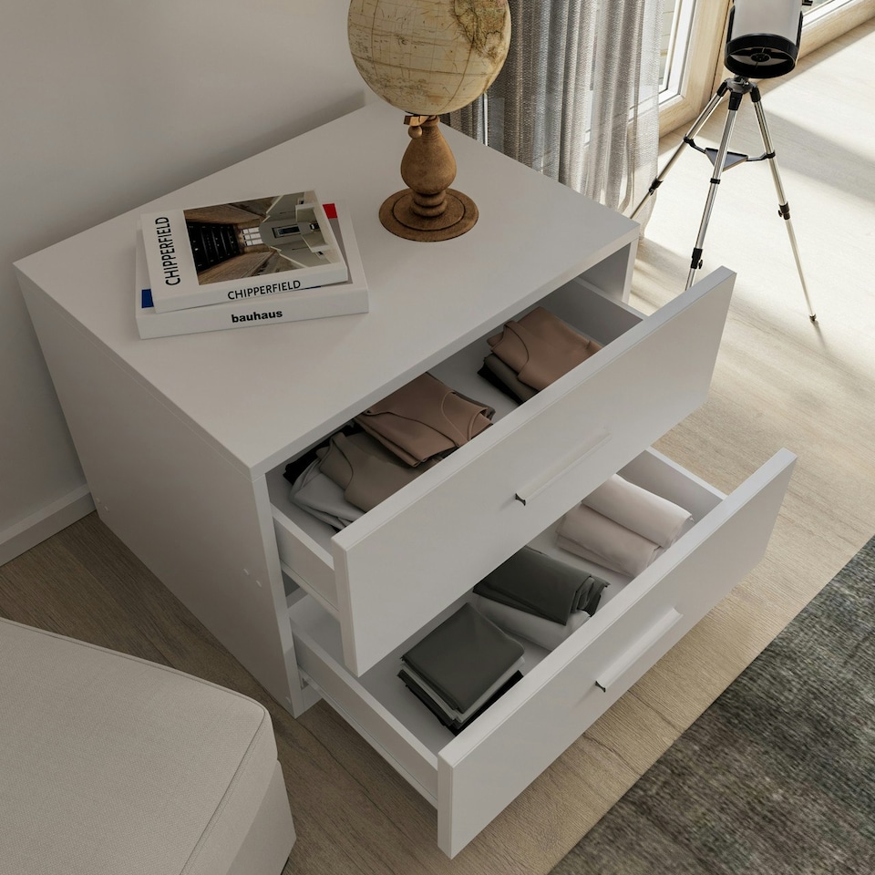 image 1 of 2-Drawers Chest Cabinet Grey | Unit Colour: Grey