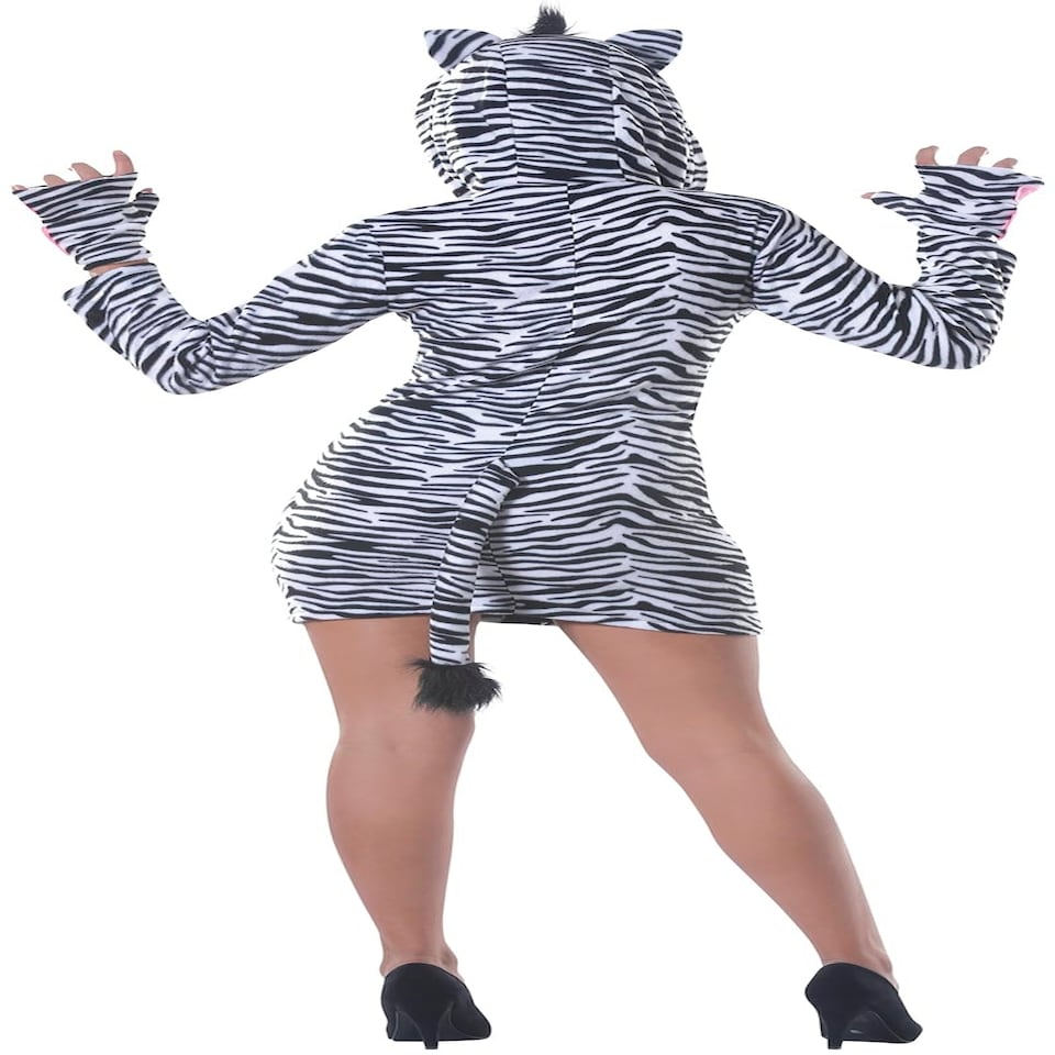 image 1 of Fancy Dress Adult Zebra Costume - S