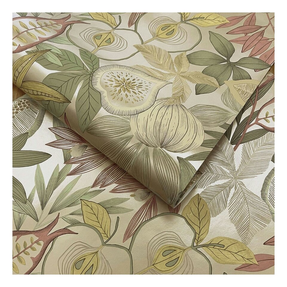 image 1 of Holden Décor Eastern Horizons Exotic Fruit Wallpaper - Multicoloured - 10.05m x 0.52m Multi