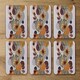 image 2 of Orange Geometric With Flowers (Coaster)
