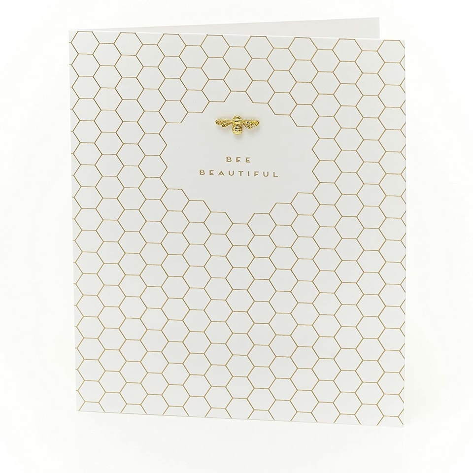 image 1 of Bee Beautiful Butterfly Charm Blank Birthday Card