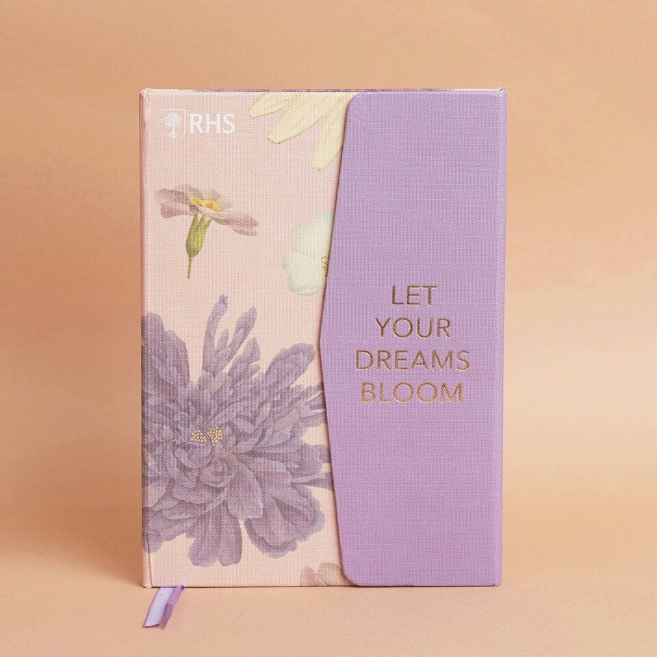 image 1 of RHS Magnetic Cover Notebook, Cottage Garden, Multicoloured, 20.8 x 15 x 1.8cm