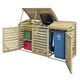 image 2 of Rowlinson Timber Double Bin Store With Single Box Store Brown