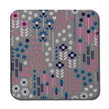 Selection of Flowers in Pink, Blue & White (Coaster)