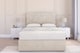 image 1 of Sloomy Highbury Cream Plush Divan Bed Base 4 Drawers With 26 Inch Strutted Headboard | Cream | Cream | Small Double | 1