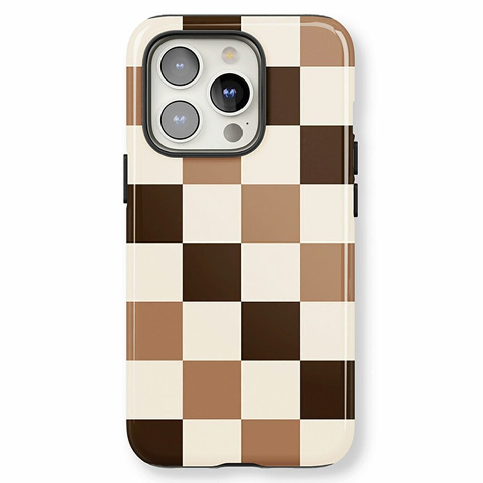 image 1 of Chocolate Check Phone Case | Brown | Galaxy S25
Tough | Galaxy S25
Tough