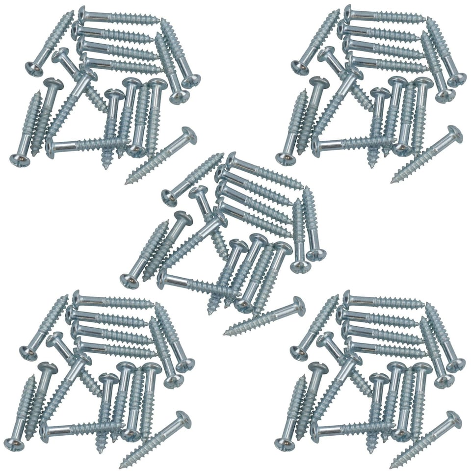image 1 of PH2 Dome Headed Phillips Wood Screws 4mm x 25mm Fastener Fixings 80pc