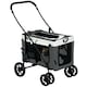 image 1 of PawHut Foldable Pet Stroller w/ Detachable Carrier, Soft Padding - Grey