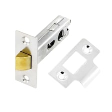 Securit Nickel Plated Bolt Through Mortice Latch - Steel - One Size