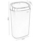 image 3 of Dihl 50L Sensor Bin Anthracite / Chrome Grey | 50