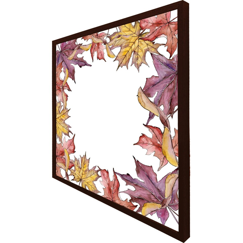 image 1 of Gold & purple leaves (Picture Frame) Grey | XS