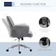 image 5 of Vinsetto Swivel Computer Office Chair Mid Back Desk Chair, Light Grey