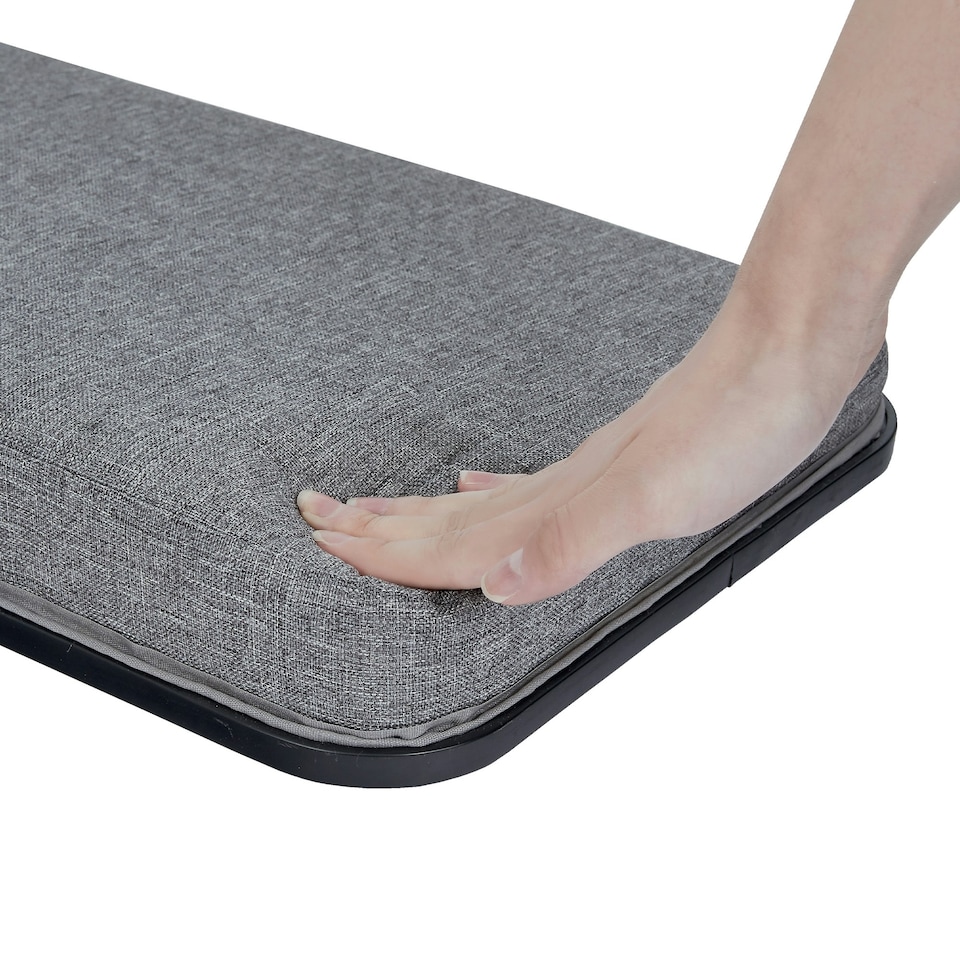 image 1 of Teamson Home Portable Laptop Desk with Cushioned Bottom, Detachable LED Light & Mouse Pad, Brown/Grey