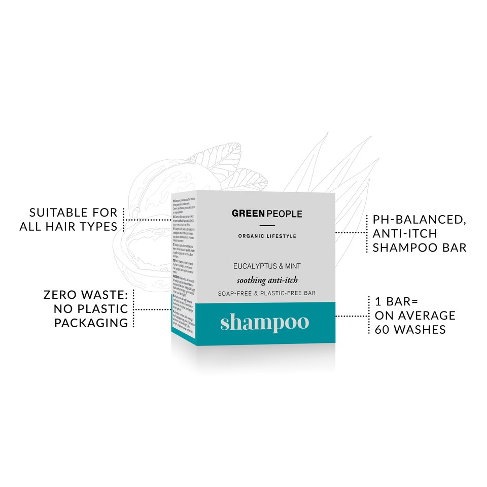 image 1 of Green People Eucalyptus Mint Shampoo Bar Anti-Itch 50g