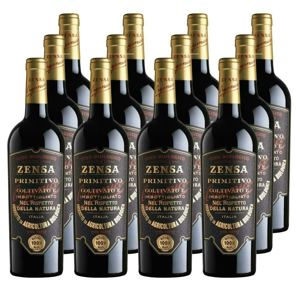Case of 12 Zensa Primitivo 75cl Red Wine