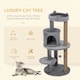 image 2 of PawHut 104cm Cat Tree Condo Tower with Scratching Post Perch Ball, Grey