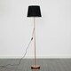 image 1 of ValueLights Charlie Copper Floor Lamp Black Taper Shade 