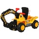 image 1 of HOMCOM 3 in 1 Kids Ride-On Tractor Excavator w/ Storage Basketball Hoop