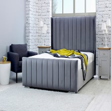 Caira Plush Superking Bed Frame - Steel