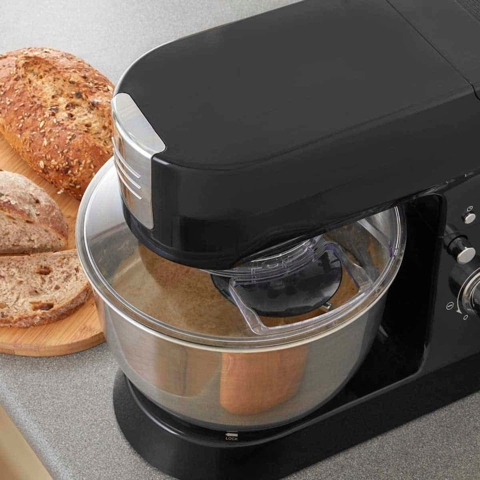 image 1 of Cooks Professional Multi-Function Stand Mixer | 1200W | Large 6.2 Litre Mixing Bowl | 10 Speed Settings | Black