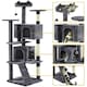 image 4 of Yaheetech 177 cm Cat Tree Tower with Condos and Scratching Posts Dark Grey