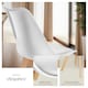 image 4 of Dining Chairs Frederikke - padded, ergonomic shape, wooden legs - Set of 8 White