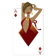 Ace of Diamonds Girl Casino Lifesize Cardboard Cutout 160cm